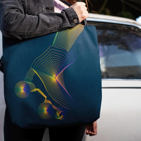 Green Roller Skate Tote Bag