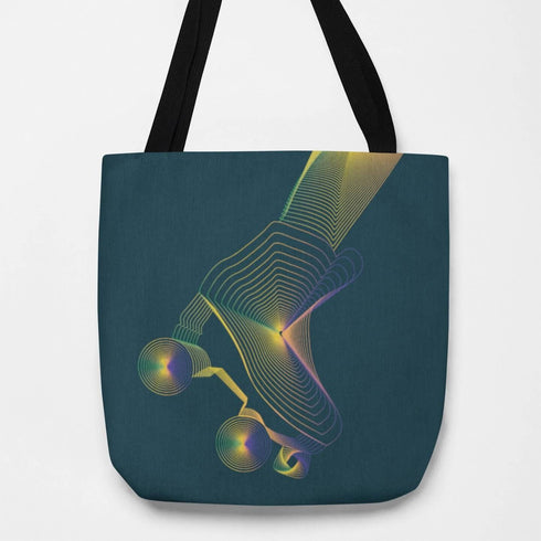Green Roller Skate Tote Bag