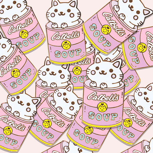Pop Art CatBell's Soup Pin