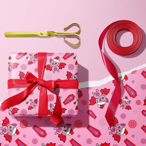 Christmas Bat Wrapping Paper