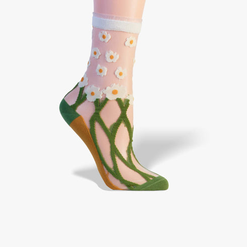 Daisy Fishnet Mesh Socks
