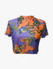 Sneaky Snakes Crop Top in Purple/Orange