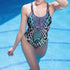 Snakeskin One-Piece Swimsuit in Blueberry