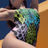 Snakeskin One-Piece Swimsuit in Techno