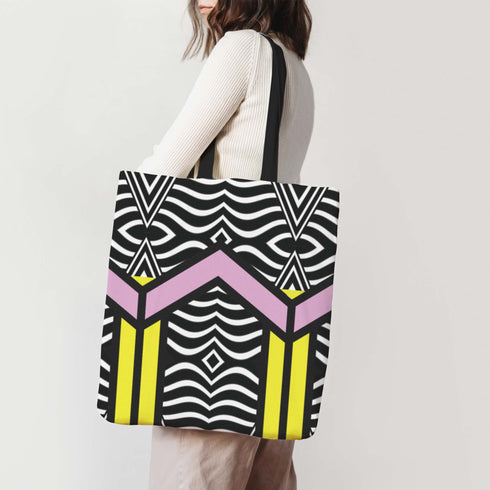 Hypnotic Color Block Tote