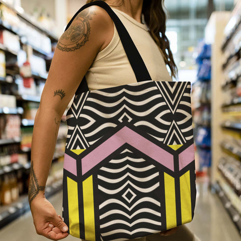 Hypnotic Color Block Tote