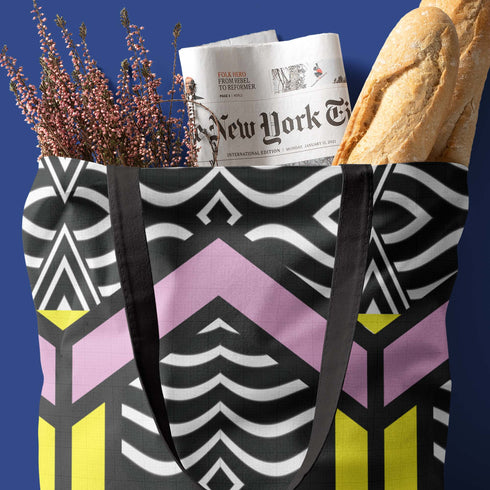 Hypnotic Color Block Tote