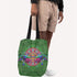 Roller Skating Peacock Canvas Tote