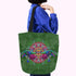 Roller Skating Peacock Canvas Tote
