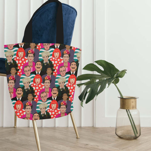 Famous Faces of Art Canvas Tote Bag