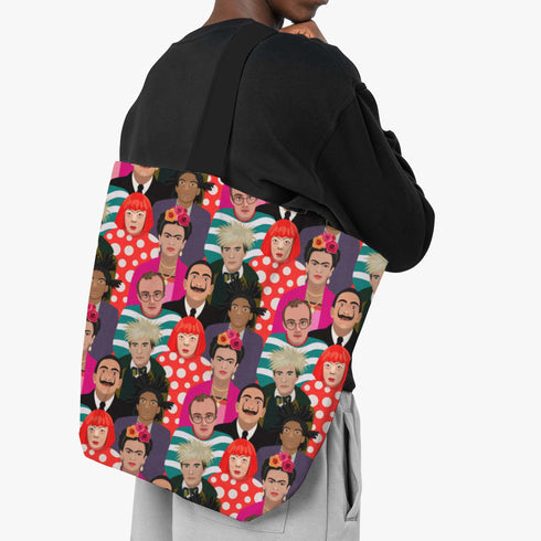 Famous Faces of Art Canvas Tote Bag