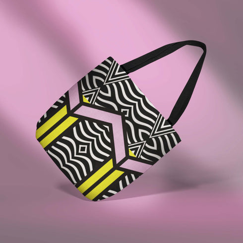 Hypnotic Color Block Tote