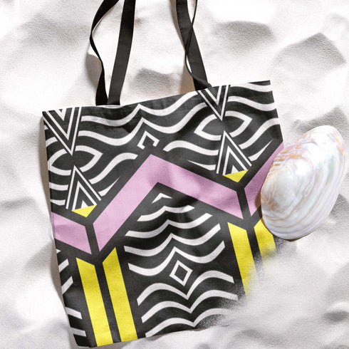Hypnotic Color Block Tote