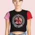 Baphomet Hail Skatin' Roller Skate Cropped Fashion Tee