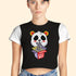 Panda "Eat the Rich" Crop Top