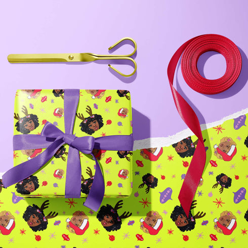Black Girl Magic Christmas Wrapping Paper
