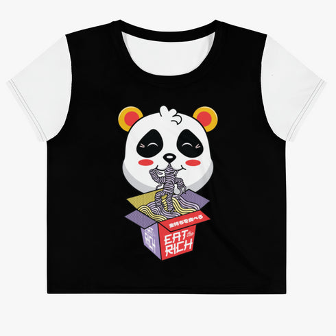 Panda "Eat the Rich" Crop Top