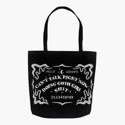Ouija Board Goth Girl Unisex Canvas Tote Bag