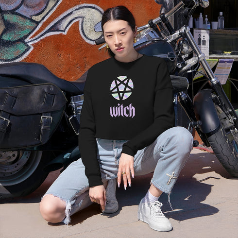 Cropped Witch Pentagram Sweatshirt