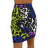 Color Block Leopard Print Mini Skirt in Techno