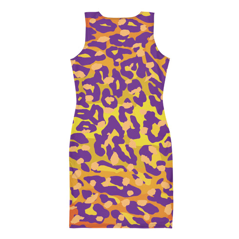 Ombre Leopard Bodycon Dress in Sunrise