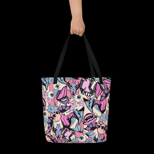 Pastel Bat Canvas Tote