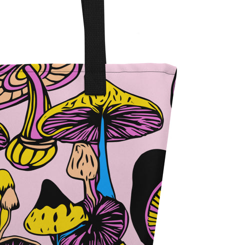 Magic Mushrooms and Frogs Tote Bag