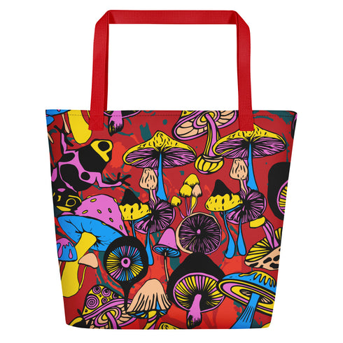 Magic Mushrooms and Frogs Tote Bag