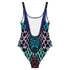 Snakeskin One-Piece Swimsuit in Blueberry