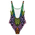 Snakeskin One-Piece Swimsuit in Techno