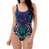 Snakeskin One-Piece Swimsuit in Blueberry