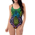 Snakeskin One-Piece Swimsuit in Techno