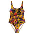 Magic Mushrooms and Frogs One-Piece Swimsuit in Orange