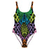 Snakeskin One-Piece Swimsuit in Techno