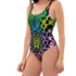 Snakeskin One-Piece Swimsuit in Techno
