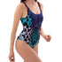 Snakeskin One-Piece Swimsuit in Blueberry
