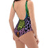Snakeskin One-Piece Swimsuit in Techno