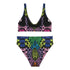Technicolor Snakeskin Sustainable Women's High Waisted Two-Piece Bikini