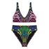 Technicolor Snakeskin Sustainable Women's High Waisted Two-Piece Bikini