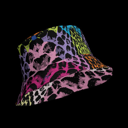 Double-Faced Snakeskin Reversible Bucket Hat
