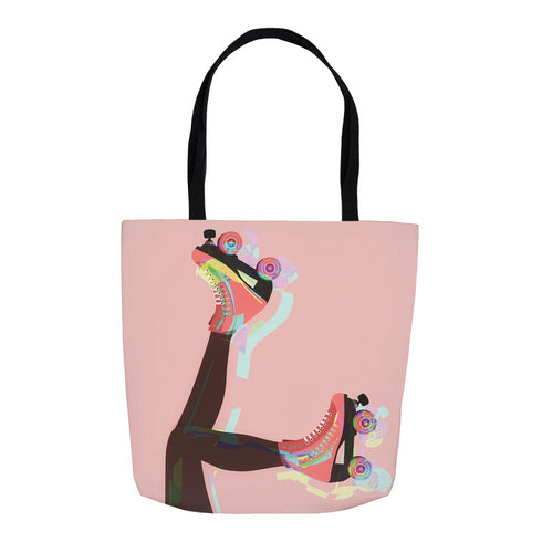 Pink Roller Skate Tote Bag