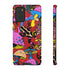 Magic Mushrooms and Frogs Phone Case in Red