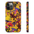 Magic Mushrooms and Frogs Phone Case in Orange