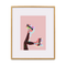 Skates Up Wall Art Print - Pink & Brown