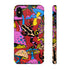 Magic Mushrooms and Frogs Phone Case in Red