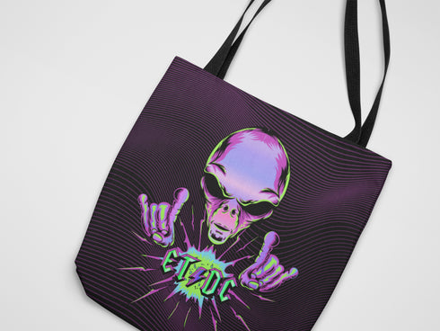 Alien ET/DC Rock'n'Roll Canvas Alien Tote Bag