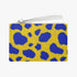 Blue and Yellow Animal Print Wristlet Handbag
