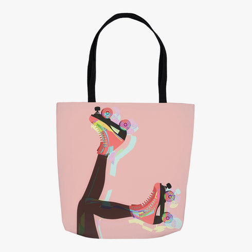 Pink Roller Skate Tote Bag
