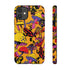 Magic Mushrooms and Frogs Phone Case in Orange