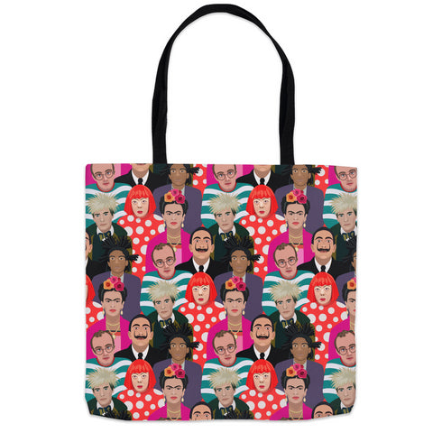 Famous Faces of Art Canvas Tote Bag